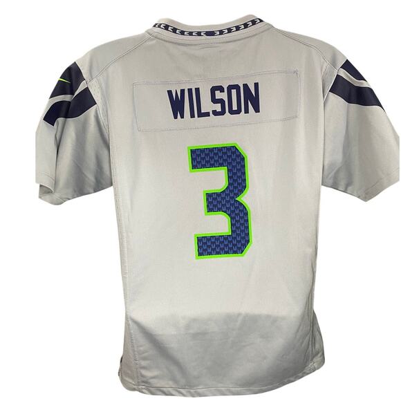 Russell Wilson Seattle Seahawks Jersey Size XL (Youth) Gray #3 NFL Team Apparel - Picture 1 of 10